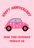 Anniversary Card - Passenger Princess - Funny created by The Broad Lane Print