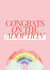 Congrats on the adoption - girl adoption card with rainbow created by ER