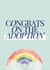Congrats on the adoption - boy adoption card with rainbow created by ER