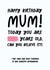 Funny Mum Birthday Card - Old Joke Card - Birthday Card For Mum - Oldie created by Silly Billy