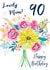 Mum 90th birthday bouquet card created by Katie Phythian Design