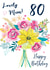 Mum 80th floral birthday card created by Katie Phythian Design