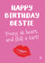 Sarcastic birthday card for your best friend - Young at heart - Insult created by Bridget's