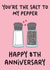 Cute Anniversary Card - Salt To My Pepper - 8th created by Stuck Shop Gifts