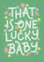 One Lucky Baby! - Cute Botanical New Baby Pregnancy Card created by by Rachel Manzano