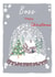 Classic Christmas Card - For Boss - Cute Mountain House in a Snowy Snowglobe created by SABIVO Design by Sabina