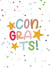 Cute and Colourful Starry Congratulations Card - Congrats! created by Sunflowers & Sarcasm