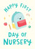 Cute First Day Of Nursery Card - For Him - First Day created by The Cake Thief