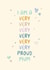 Classic Congratulations Card - Very Very Very Proud Mum - Playful Type and Doodles created by Rebecca Prinn