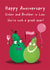 Cute Anniversary Card - For Sister and Brother in Law - Pear Pun created by Hannah Jayne Lewin