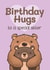 Cute Birthday Card - For Sister - Teddy Bear Hug created by Bev O'Connor || @oconnordesign