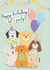 Dog Birthday card, Lets party, Labrador, Spaniel, Dalmatian, Cute, birthday, created by Rebecca Grantham