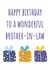 Classic Birthday Card - For Brother-In-Law - Colourful Gifts created by size3art