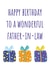 Cute Birthday Card - For Father-In-Law - Colourful Birthday Gifts created by size3art