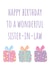 Cute Birthday Card - Wonderful Sister-In-Law - Colourful Birthday Gifts created by size3art