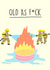 Cheeky Birthday Card - Firefighters Extinguishing Birthday Cake created by Bellollage
