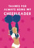 Cute Thank You Card - DDC Dallas Cowboys Cheerleaders - Thanks For Being My Cheerleader created by Giddy Kipper
