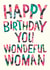 Classic Birthday Card - For Her - Wonderful Woman created by The Boy and the Bear