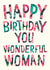 Classic Birthday Card - For Her - Wonderful Woman created by The Boy and the Bear