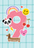 Cute 9th Birthday Card - For Her - Stickers created by Macie Dot Doodles