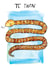 Funny Everyday Card - Snake Maths Pun - π Pi Thon - Python created by Jelly Armchair
