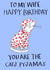Cute Birthday Card - For Wife - The Cat's Pyjamas created by Jelly Armchair