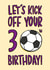 30th Birthday Card - Football - Let's Kick Off Your 30th Birthday! created by TeePee Creations