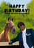 Funny Birthday Card - Snoop Dog - Olympics Equestrian created by Pink Peach Cards