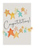 Congratulations Card - Watercolour - Stars created by Heather Trefusis Art