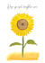 Arty Get Well Card - Sunflower - Hope You Feel Brighter Soon created by Heather Trefusis Art