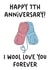 Cute 7th Anniversary Card - I Wool Love You Forever created by Stuck Shop Gifts