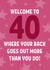 Funny 40th Birthday Card - Welcome To 40 created by Blush & Blossom 