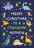 Cute Christmas Card - Nephew - Dinosaurs created by Pear Tree Press