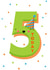 Cute 5th Birthday Card - 5 Today created by Nicola Watson