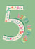 Number 5, Happy Birthday Confetti style created by Kard & Cotton