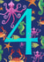 Cute 4th Birthday Card - Fish - Sealife created by While Sadie Sleeps