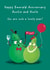 Cute 55th Anniversary Card - Emerald - Auntie And Uncle created by Hannah Jayne Lewin