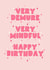Funny Birthday Card - Very Demure Very Mindful - Jools Lebron - Tiktok - Girly created by Pink Peach Cards