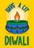 Cute Diwali Card - Festival of Lights - Candle created by TeePee Creations