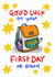 Cute Good Luck Card - Back To School - First Day - Backpack created by The Playful Indian