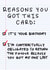 Funny Birthday Card - Reasons You Got This Card - Obligated - Banter created by Stars + Hearts Designs