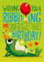 Funny Birthday Card - Frog Pun - Party Hat - Ribbiting created by Atwood & Atwood