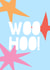 Typography Congratulations Card - Woo Hoo - Stars created by Cut It Out