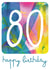 Classic Birthday Card - 80th - For Him/For Her created by size3art