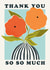 Arty Thank You Card - Vase - Flowers created by Howie Road Studios 