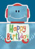 Cute Birthday Card - For Kids - Robot created by Tommy Blue Illustration