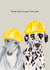 Funny Good Luck/New Job Card - Dogs - Hard Hats created by lil wabbit