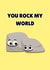 Anniversary Card For Significant Other - You Rock My World created by Paris Prints