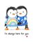 Cute Love And Friendship Card - Penguins created by by Kate Elford