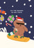 Funny Christmas Card - Skiing Pun - Cool Bear - Piste created by JOLLY AWESOME